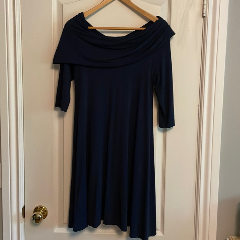 Jessica Rose navy blue full skirted dress.